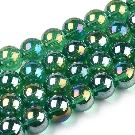 Гальванизируйте прозрачное стекло бисер нитей GLAA-T032-T6mm-AB21-1