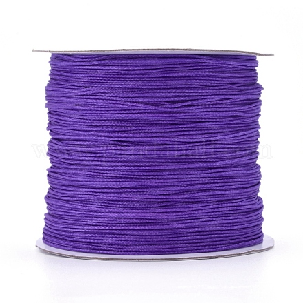 ナイロン糸  カスタム織ジュエリーにはナイロンのアクセサリーコード  青紫色  0.6mm  約142.16ヤード（130m）/ロール NWIR-D055-0.6mm-13-1