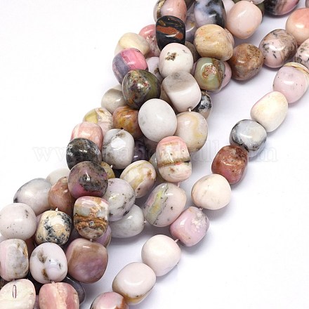Chapelets de perles en opale rose naturelle G-O173-056B-1
