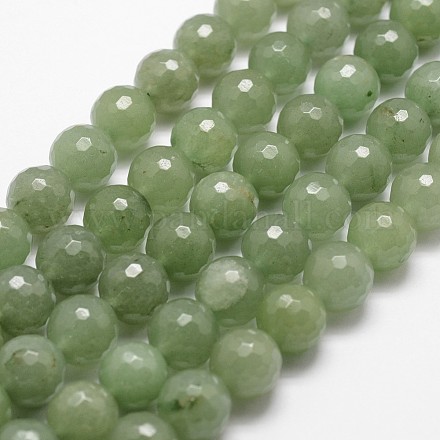 Chapelets de perles en aventurine vert naturel G-D840-28-6mm-1