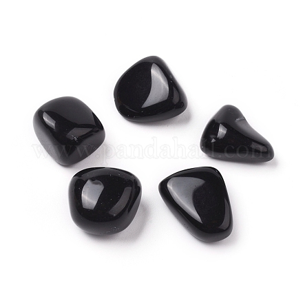Perles noires obsidienne naturelles G-K302-A11-1