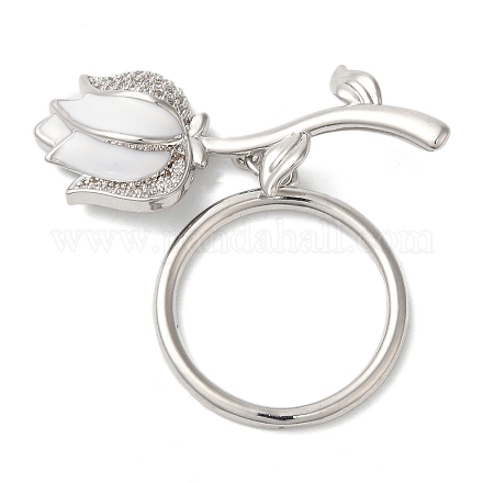 Латунные застежки с цирконами KK-N254-85P-1