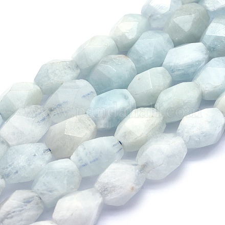 Natural Aquamarine Beads Strands G-O170-25A-1