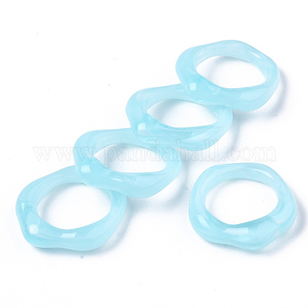 Transparent Resin Finger Rings RJEW-T013-001-F04-1