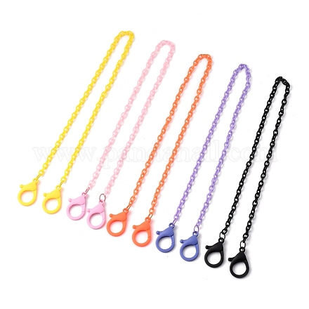 Персонализированные ожерелья-цепочки из абс-пластика NJEW-JN02996-M-1