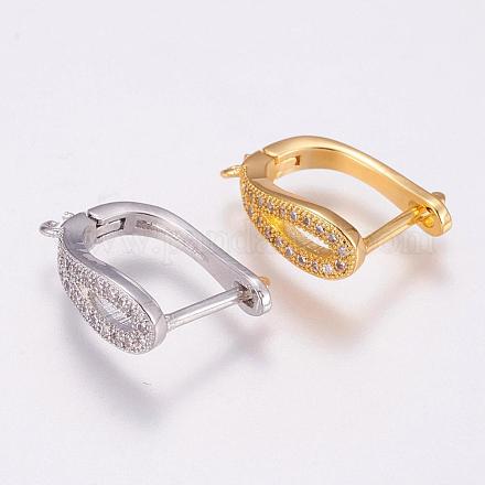 Long-Lasting Plated Brass Earring Hooks KK-P117-20-1