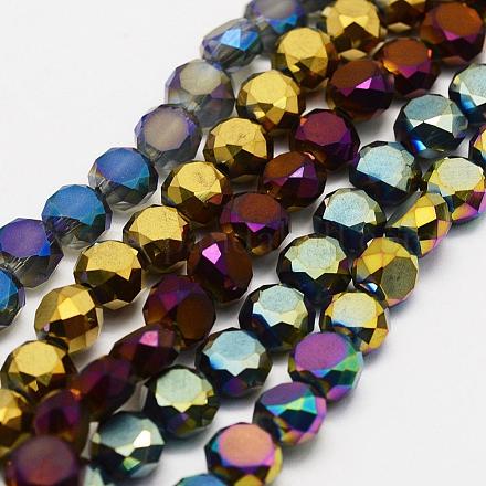 Chapelets de perles en verre électroplaqué EGLA-P029-03-10mm-M-1