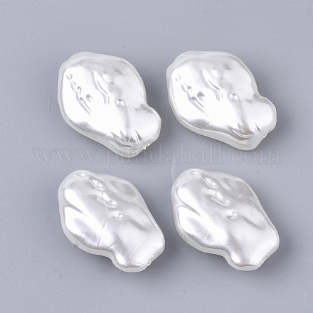 Perles d'imitation perles en plastique ABS X-OACR-T022-09-1