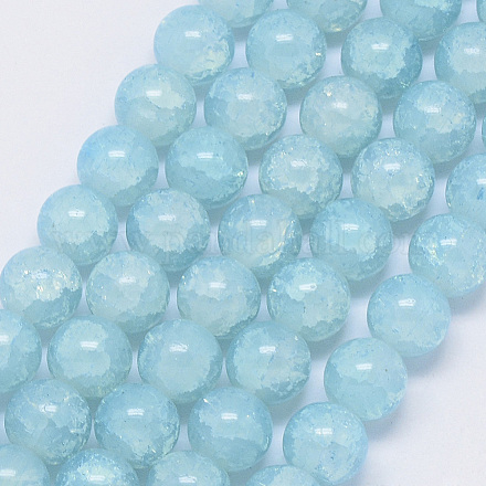 Chapelets de perles en verre craquelé GLAA-G048-10mm-A09-1