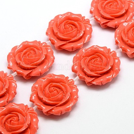 Synthetic Coral Beads Strands CORA-G108-30mm-06-1
