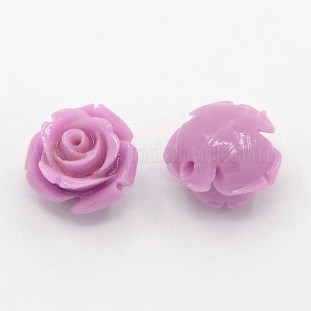 Synthetic Coral 3D Flower Rose Beads CORA-A006-8mm-029-1