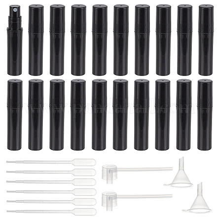 Benecreat 80 mini flacons pulvérisateurs noirs en plastique de 2 ml DIY-BC0009-37A-1
