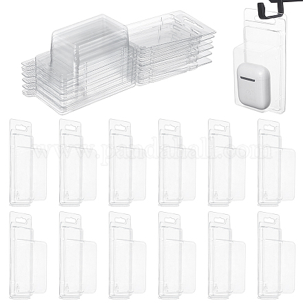 Прозрачные пластиковые упаковочные коробки-раскладушки CON-WH0088-50-1
