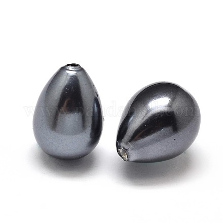 Half Drilled Teardrop Shell Pearl Beads BSHE-M005-12-1