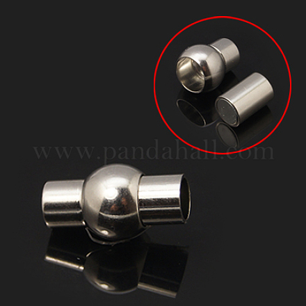 Brass Magnetic Clasps X-KK-G230-6mm-P-NF-1