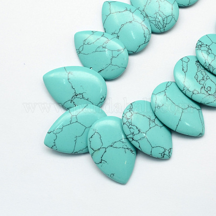 Synthetic Turquoise Stone Bead Strands G-R219-15-1
