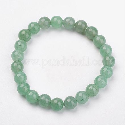 Natural Green Aventurine Stretch Bracelets G-N0270-01-1