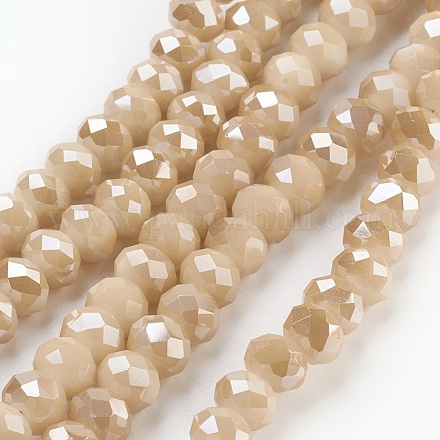 Chapelets de perles en verre électroplaqué GLAA-K027-FR-B03-1