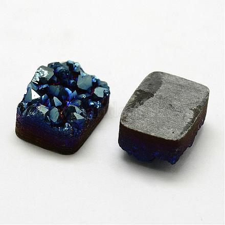 Galvánico cabochons naturales de cristal G-N0254-18x13mm-02-1
