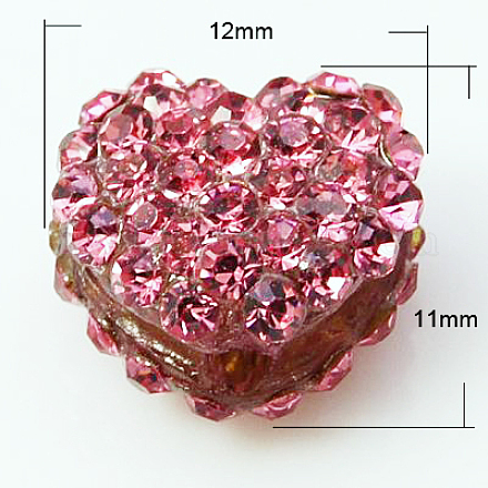 Abalorios de resina de Diamante de imitación RESI-D011-3H-1