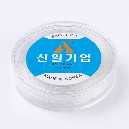 韓国製弾性水晶の線  ジュエリー作りのための  透明  1.2mm  約21.87ヤード（20m）/ロール EW-F008-1.2mm-1