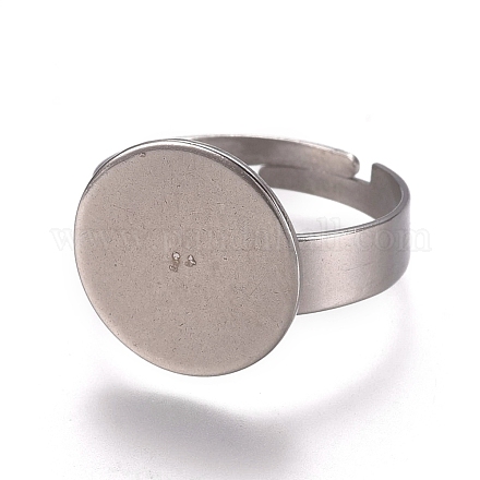 Componentes de anillos de dedo de 304 acero inoxidable ajustables X-STAS-E482-19P-1
