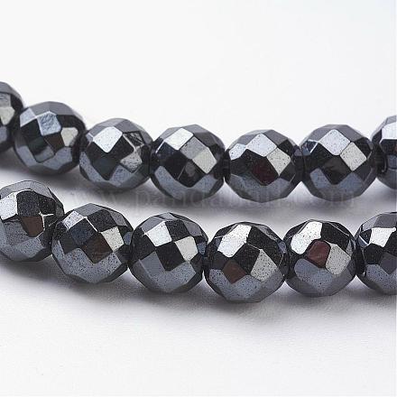 Magnetic Synthetic Hematite Beads Strands HEMA-4D-1-1