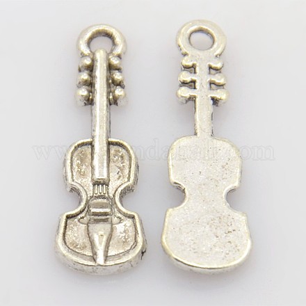 Tibetan Style Alloy Violin Pendants X-EA11011Y-1