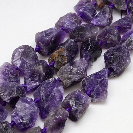 Natural Gemstone Amethyst Beads Strands G-L159-B-06C-1