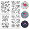 peacoblue Water Soluble Embroidery Patterns for Beginners 4 Sheets with 35pcs Sewing Floral Patterns, Sewing Floral Wash Away Embroidery Pattern Stabilizer for Hand Sewing Lover Women Adults