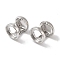 Brass Stud Earring Findings, Platinum, 10x9.5mm, Pin: 0.9mm