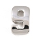 Number 9 Brass Beads, Long-Lasting Plated, Rack Plating, Lead Free & Cadmium Free, Platinum, 14x9x5mm, Hole: 11x3mm