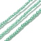 Cubic Zirconia Beads Strands, Faceted, Round, Aquamarine, 2mm, Hole: 0.5mm, about 169pcs/strand, 14.57~14.76 inch(37~37.5cm)