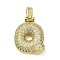 Brass Micro Pave Clear Cubic Zirconia Pendants, Real 18K Gold Plated, Letter Q, 29mm, Hole: 4.8x3.5mm, Pendant: 23x18x5.5mm