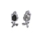 Alloy Enamel Pendants, Platinum, Flower, 22x9mm, Hole: 1.5mm