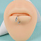 304 Stainless Steel Spike Cone Hoop Lip Rings, Stainless Steel Color, 10x4mm, Pin: 1.2mm
