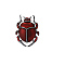 Creative Beetle Enamel Pin, Alloy Brooch Clothing Accessory, FireBrick, 36x27mm