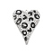 Brass Micro Pave Clear Cubic Zirconia Pendants, Heart Charms, with Enamel Leopard Print, Rack Plating, Long-Lasting Plated, Lead Free & Cadmium Free, Platinum, 29.5x22x4.5mm, Hole: 1.6mm