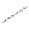 Electroplate Glass and Acrylic Rhinestone Beads Strands, Mixed Shapes, for Jewelry Making, Faceted, Plum, 5.5~6x4~5mm, Hole: 1.2mm, about 33pcs/strand, 6.97~7.28''(17.7~18.5cm)