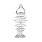 Brass Big Pendants, Cadmium Free & Lead Free, Fishbone, Platinum, 84x32.5x6.5mm, Hole: 4mm
