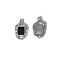 Alloy Enamel Pendants, Platinum, Rectangle, 20.5x13mm, Hole: 2mm