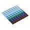 8 Colors 20Pcs Transparent Glass Cabochon, Square, Mixed Color, 9.8x9.8x4mm