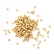 Brass Crimp Beads, Rondelle, Real 18K Gold Plated, 2x2x1mm, Hole: 1.2mm, about 416pcs/5g