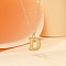 Alloy Textured Initial Pendant Necklaces, Golden, Letter D, 18.31 inch(46.5cm)