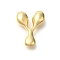 Rack Plating Brass Beads, Balloon Letter, for Personalized Name Necklaces Making, Long-Lasting Plated, Lead Free & Cadmium Free, Real 18K Gold Plated, Letter Y, 22.5x18x7mm, Hole: 2mm