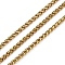 304 Stainless Steel Wheat Chains, Unwelded, Ion Plating(IP), with Spool, Golden, 2~2.5mm