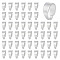 100Pcs Brass Snap on Bails, 925 Sterling Silver Plated, 7x5x3mm