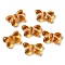 Transparent Lampwork Beads, Butterfly, Goldenrod, 11x19x6mm, Hole: 1mm, about 55~65pcs/100g