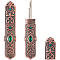 Alloy Rhinestone Needle Storage Boxes, Red Copper, 90x17x12.5mm