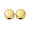 304 Stainless Steel Beads, Ion Plating(IP), Flat Round, Real 18K Gold Plated, 8x4.5mm, Hole: 2mm